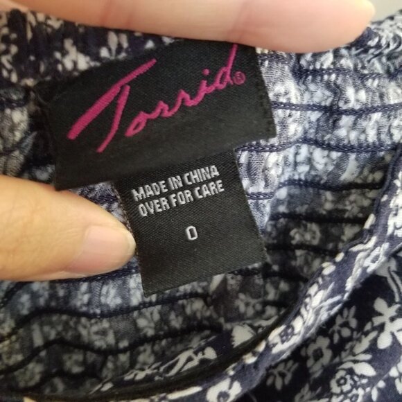 Torrid Floral Sleeveless Babydoll Smocked Tube Top - Picture 8 of 9